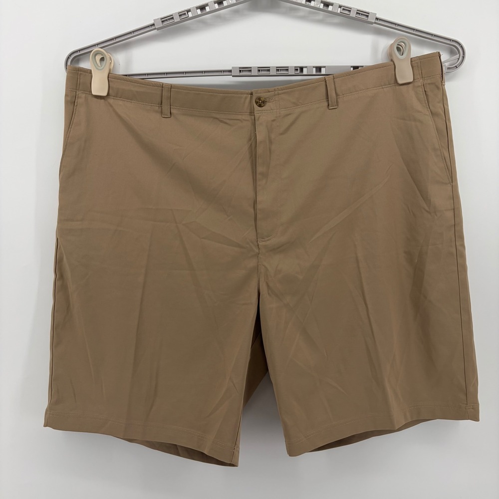 PGA Tour Mens 48 Tan Golf Shorts Stretch Performance Flat Front Activewear